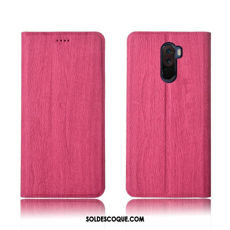 Coque Pocophone F1 Étui En Cuir Téléphone Portable Protection Petit Arbres Pas Cher