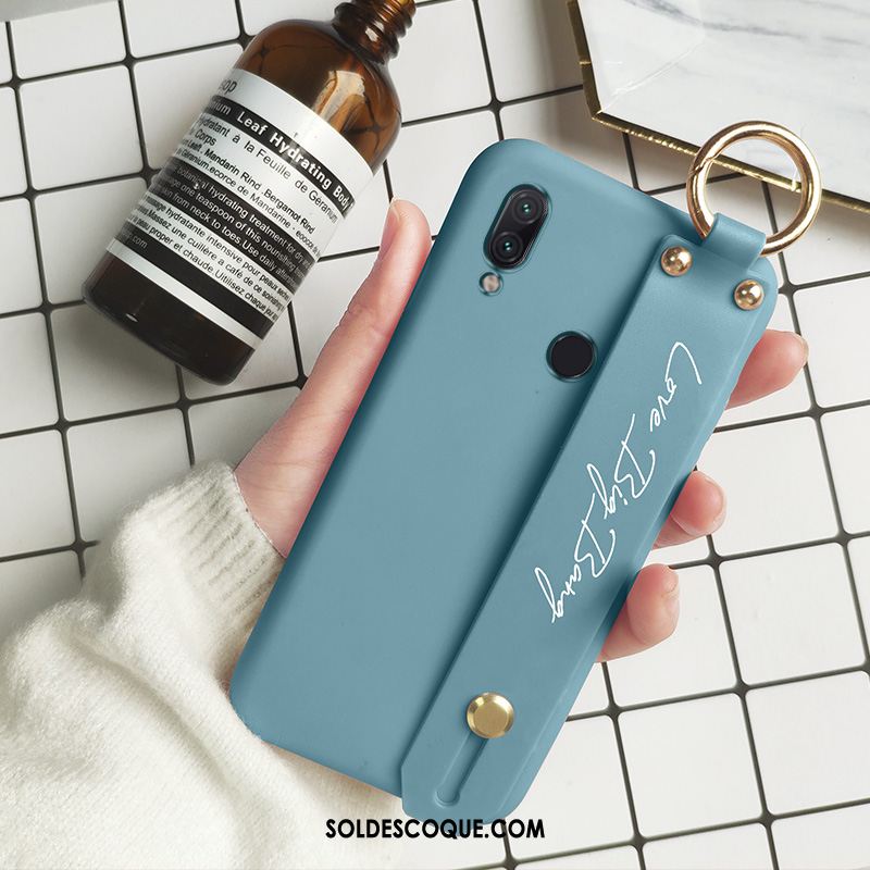 Coque Redmi 7 Fluide Doux Créatif Simple Net Rouge Personnalité Housse Pas Cher