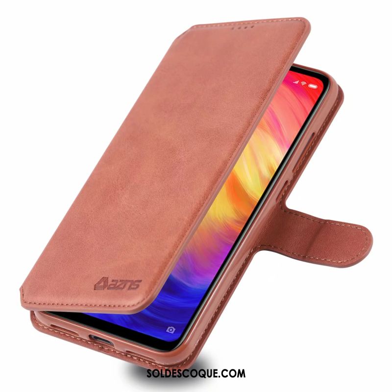 Coque Redmi 7 Incassable Petit Étui En Cuir Support Protection Soldes