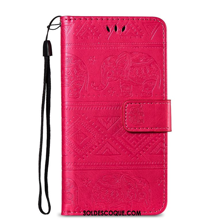 Coque Redmi 7 Incassable Rouge Téléphone Portable Étui En Cuir Clamshell France