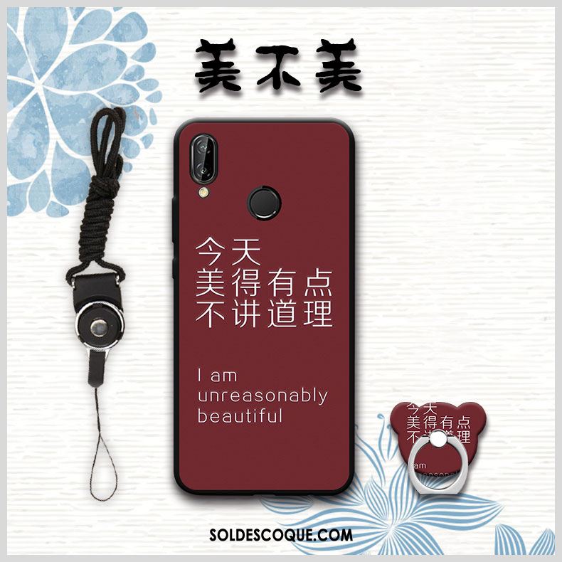 Coque Redmi 7 Petit Noir Étui Rouge Ornements Suspendus Soldes