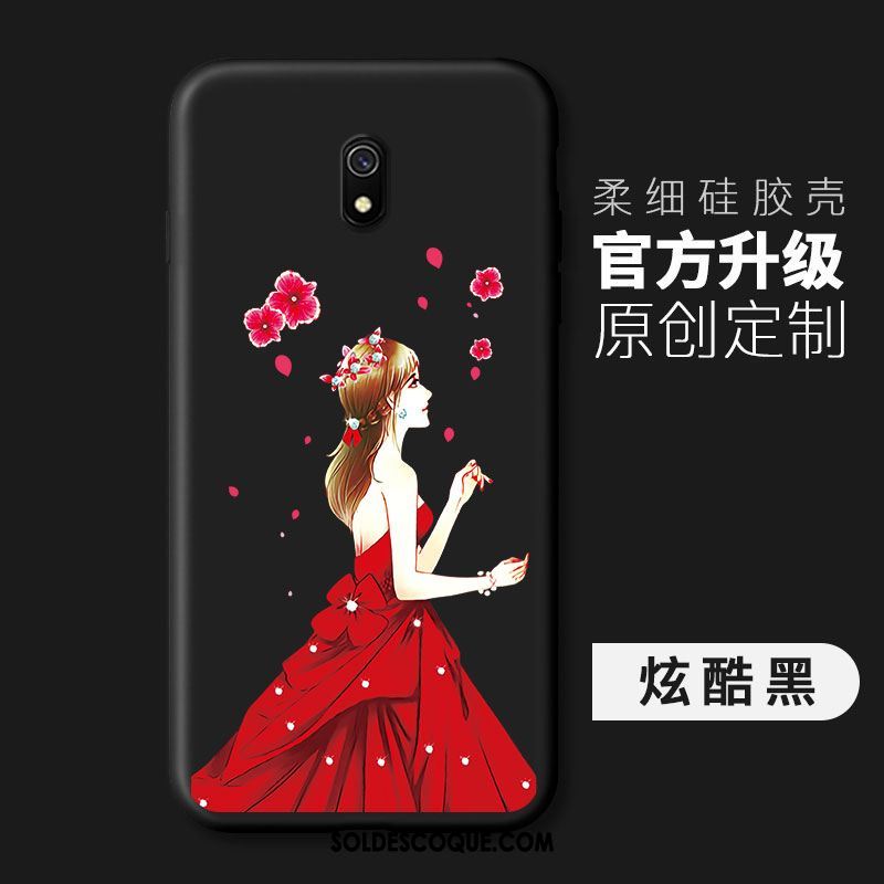 Coque Redmi 8a Fluide Doux Étui Personnalité Rouge Bordure En Vente