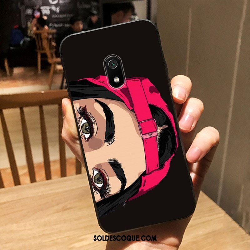 Coque Redmi 8a Marque De Tendance Silicone Charmant Amoureux Noir Pas Cher