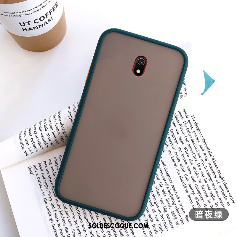 Coque Redmi 8a Net Rouge Fluide Doux Protection Simple Border Housse Pas Cher