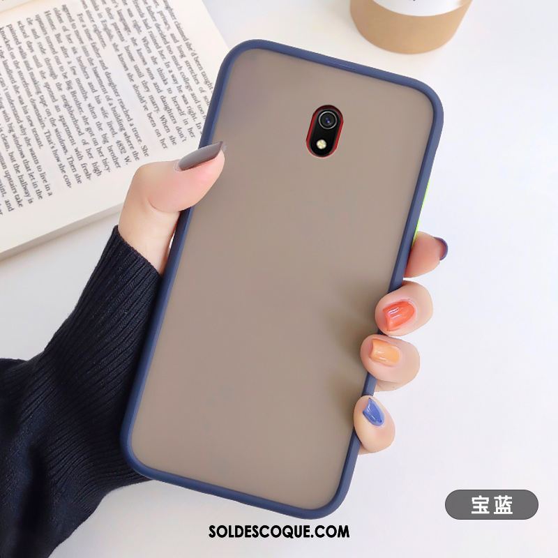 Coque Redmi 8a Net Rouge Fluide Doux Protection Simple Border Housse Pas Cher