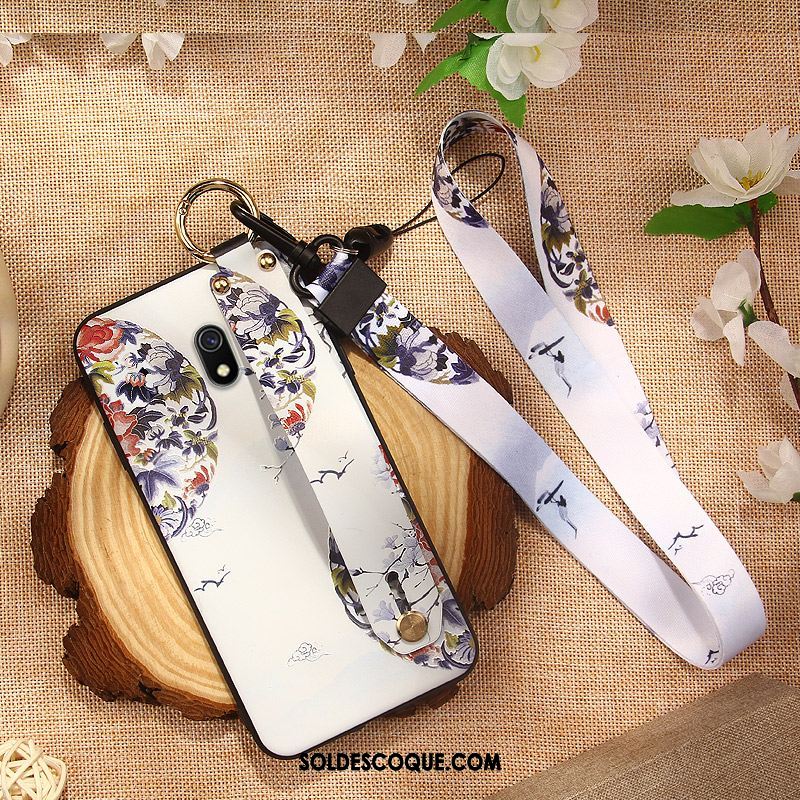 Coque Redmi 8a Silicone Style Chinois Blanc Téléphone Portable Fluide Doux France