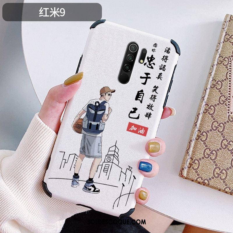 Coque Redmi 9 Cuir Incassable Petit Personnalité Gaufrage France