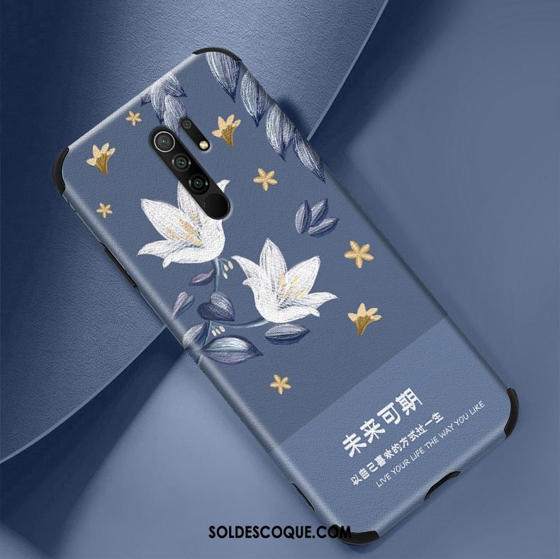 Coque Redmi 9 Incassable Bleu Modèle Fleurie Rouge Nouveau Pas Cher