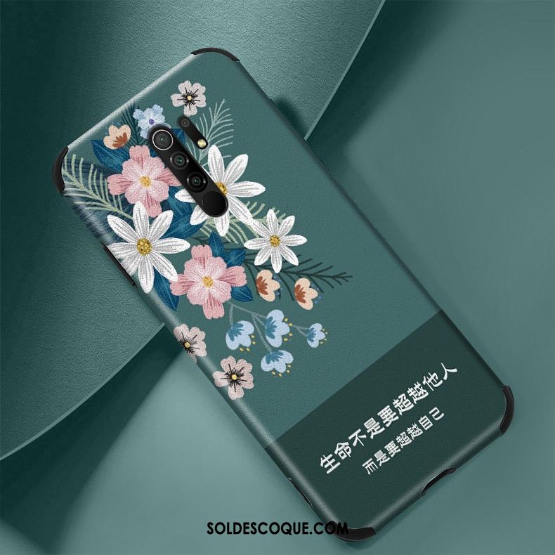 Coque Redmi 9 Incassable Bleu Modèle Fleurie Rouge Nouveau Pas Cher