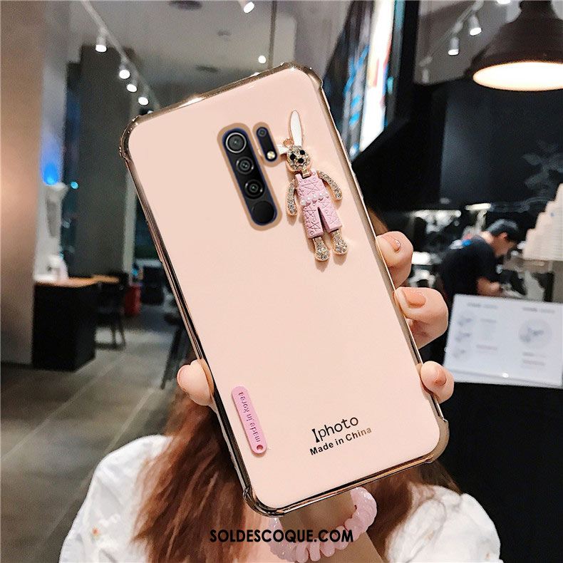 Coque Redmi 9 Incruster Strass Mode Incassable Silicone Protection Pas Cher