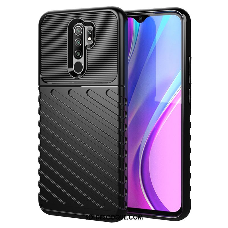 Coque Redmi 9 Silicone Bleu Protection Fluide Doux Étui En Ligne