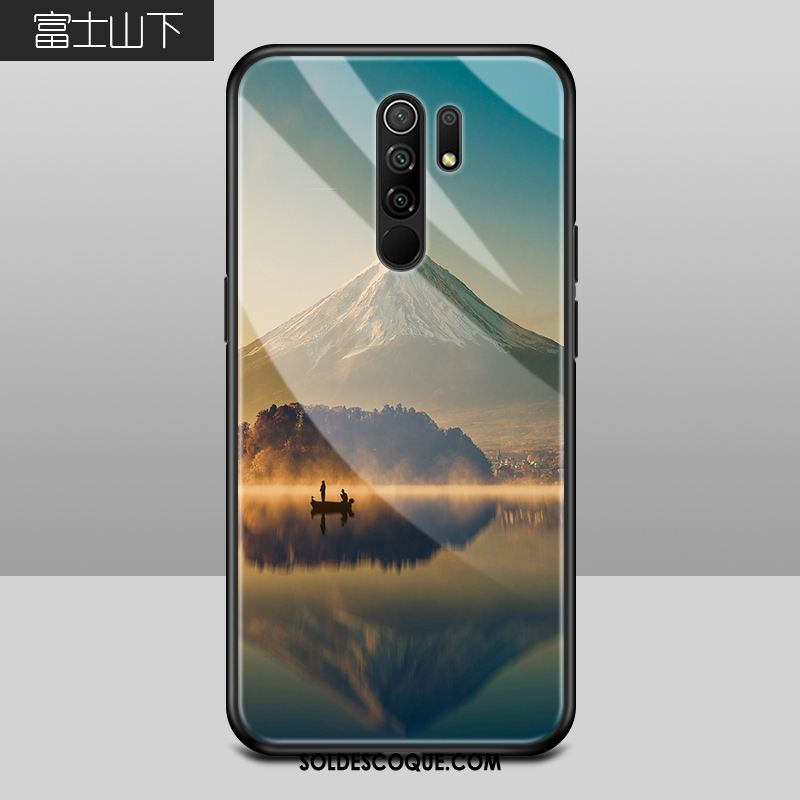 Coque Redmi 9 Silicone Étui Rouge Paysage Protection En Vente