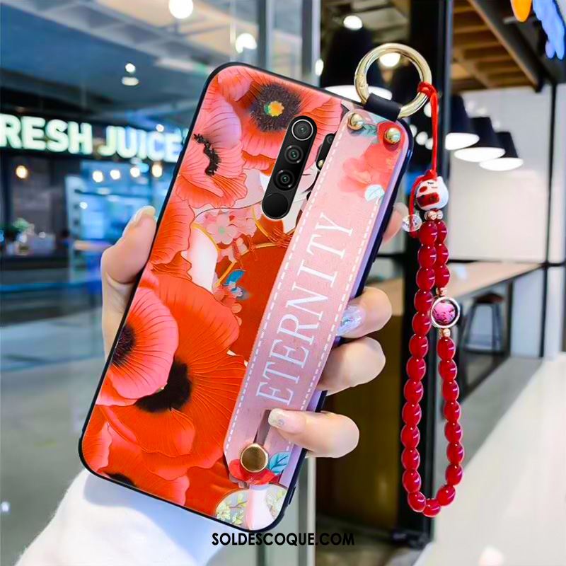 Coque Redmi 9 Vent Rouge Tendance Ornements Suspendus Style Chinois Housse En Vente