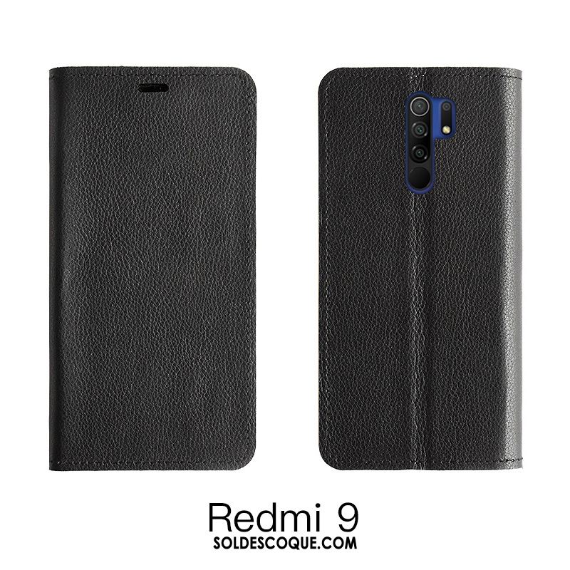 Coque Redmi 9 Étui En Cuir Tout Compris Téléphone Portable Rouge Orange France