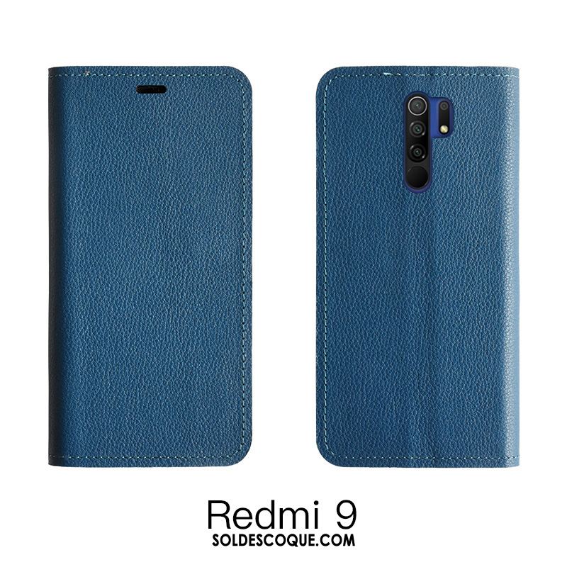 Coque Redmi 9 Étui En Cuir Tout Compris Téléphone Portable Rouge Orange France