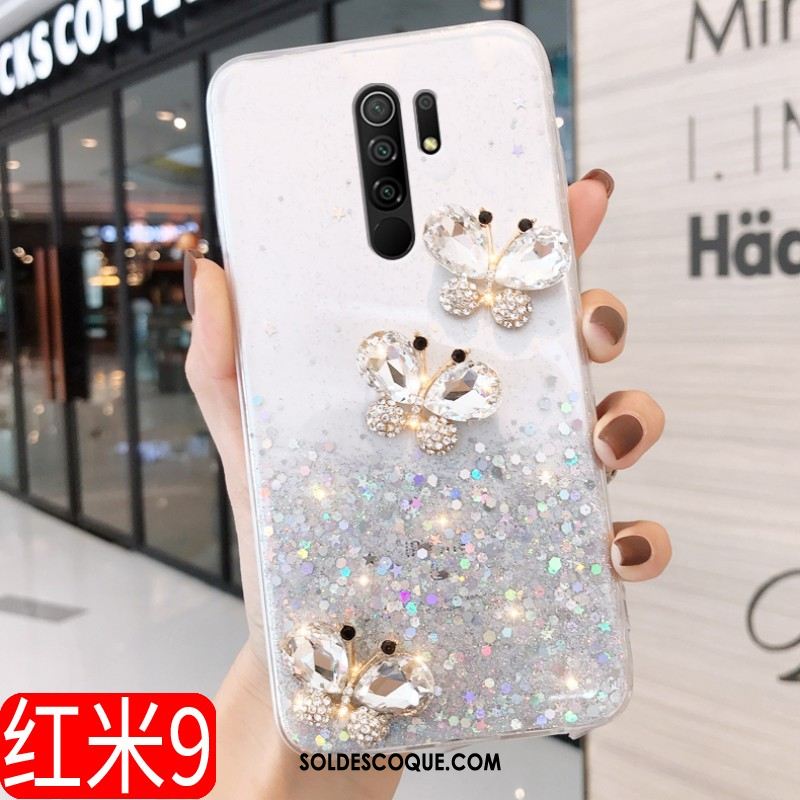 Coque Redmi 9 Étui Tout Compris Protection Luxe Papillon En Vente