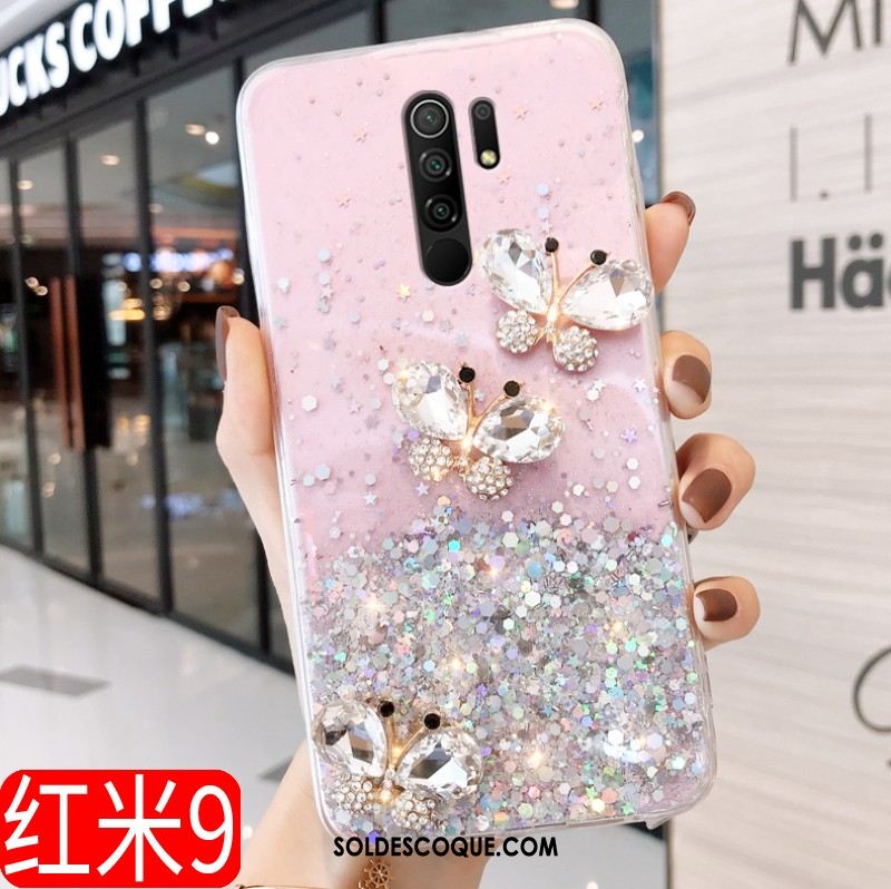 Coque Redmi 9 Étui Tout Compris Protection Luxe Papillon En Vente