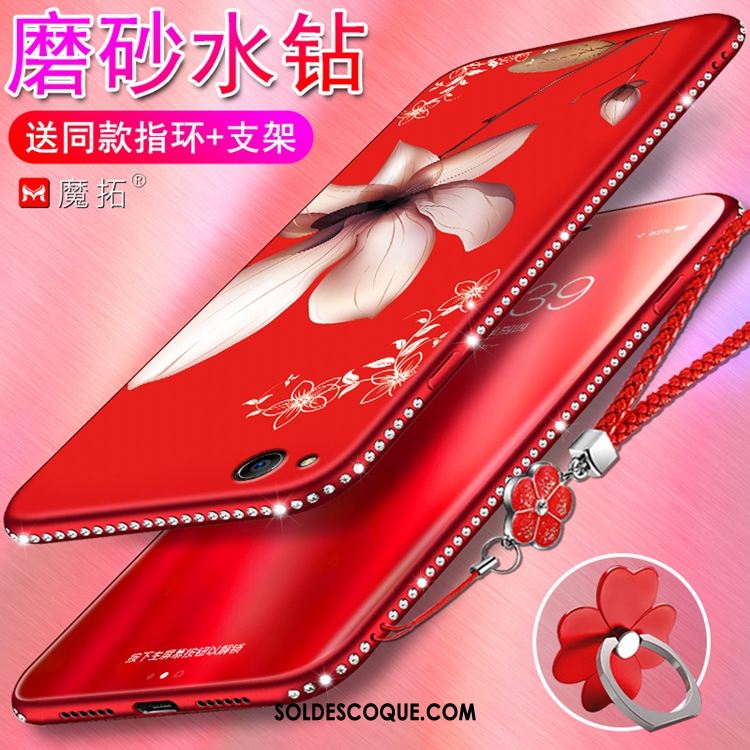 Coque Redmi Go Personnalité Incruster Strass Ornements Suspendus Rouge Petit Housse Pas Cher