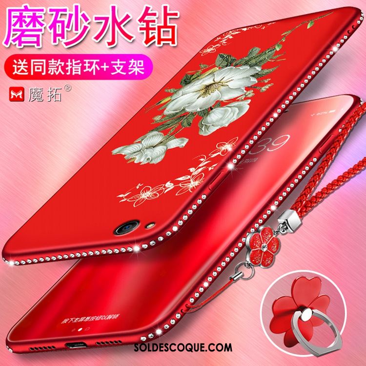 Coque Redmi Go Personnalité Incruster Strass Ornements Suspendus Rouge Petit Housse Pas Cher