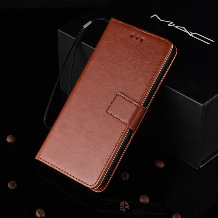 Coque Redmi Go Rouge Étui En Cuir Protection Ornements Suspendus Portefeuille Pas Cher