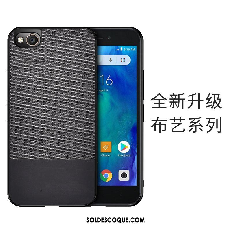 Coque Redmi Go Épissure Difficile Tissu Étui Rouge En Vente