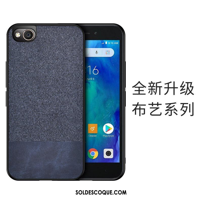 Coque Redmi Go Épissure Difficile Tissu Étui Rouge En Vente