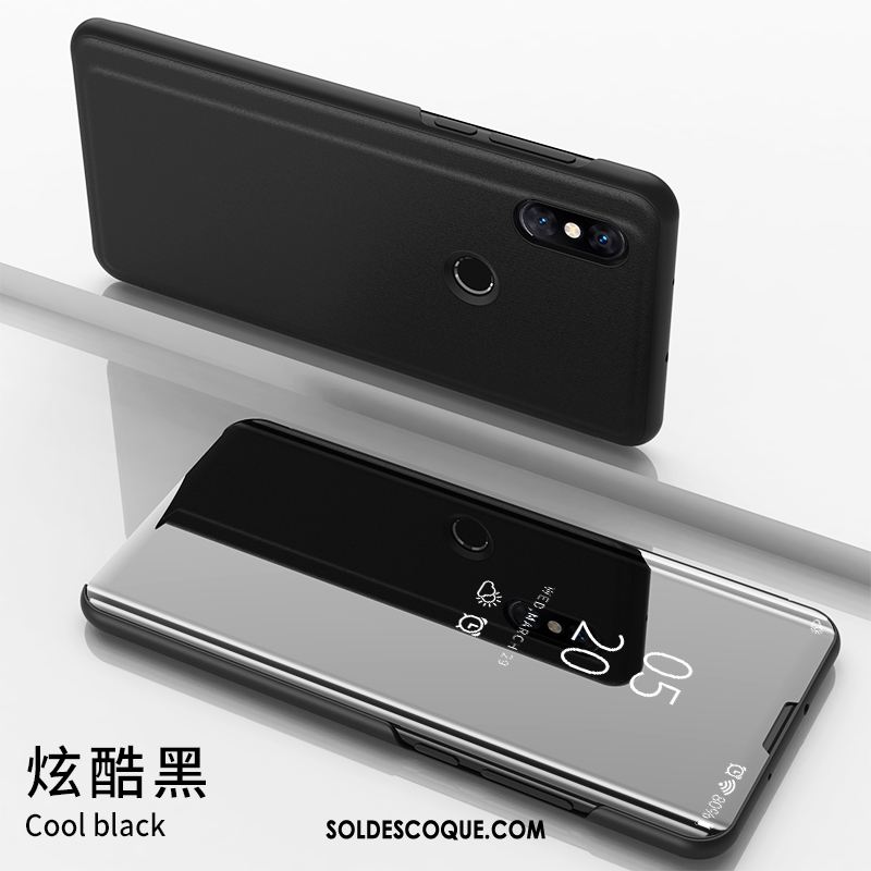 Coque Redmi Note 6 Pro Miroir Incassable Noir Téléphone Portable Clamshell Pas Cher