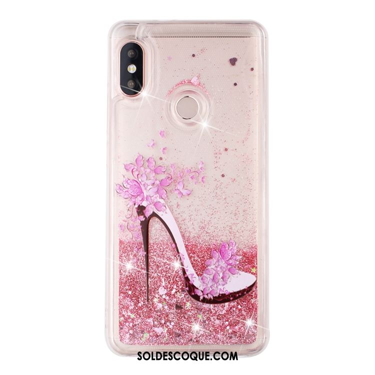 Coque Redmi Note 6 Pro Rose Quicksand Petit Liquide Téléphone Portable En Vente