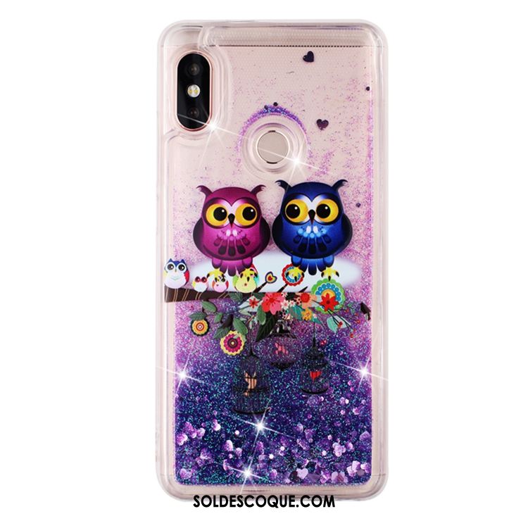 Coque Redmi Note 6 Pro Rose Quicksand Petit Liquide Téléphone Portable En Vente