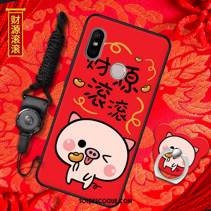 Coque Redmi Note 6 Pro Téléphone Portable Incassable Rouge Silicone Protection En Ligne