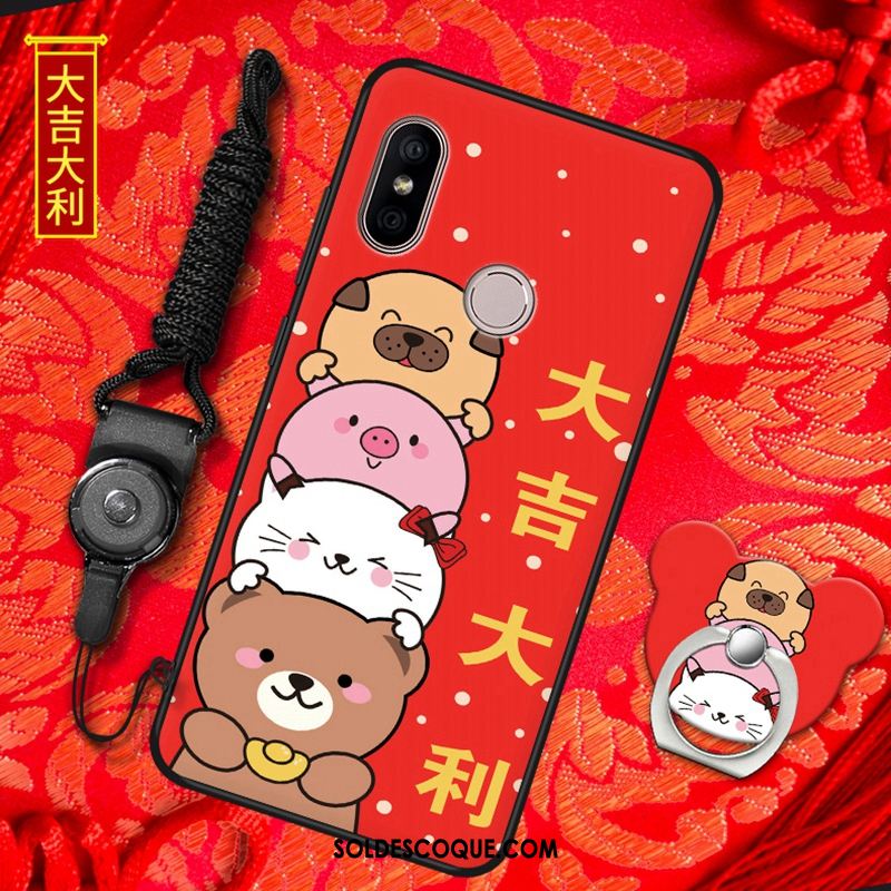 Coque Redmi Note 6 Pro Téléphone Portable Incassable Rouge Silicone Protection En Ligne