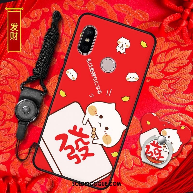 Coque Redmi Note 6 Pro Téléphone Portable Incassable Rouge Silicone Protection En Ligne