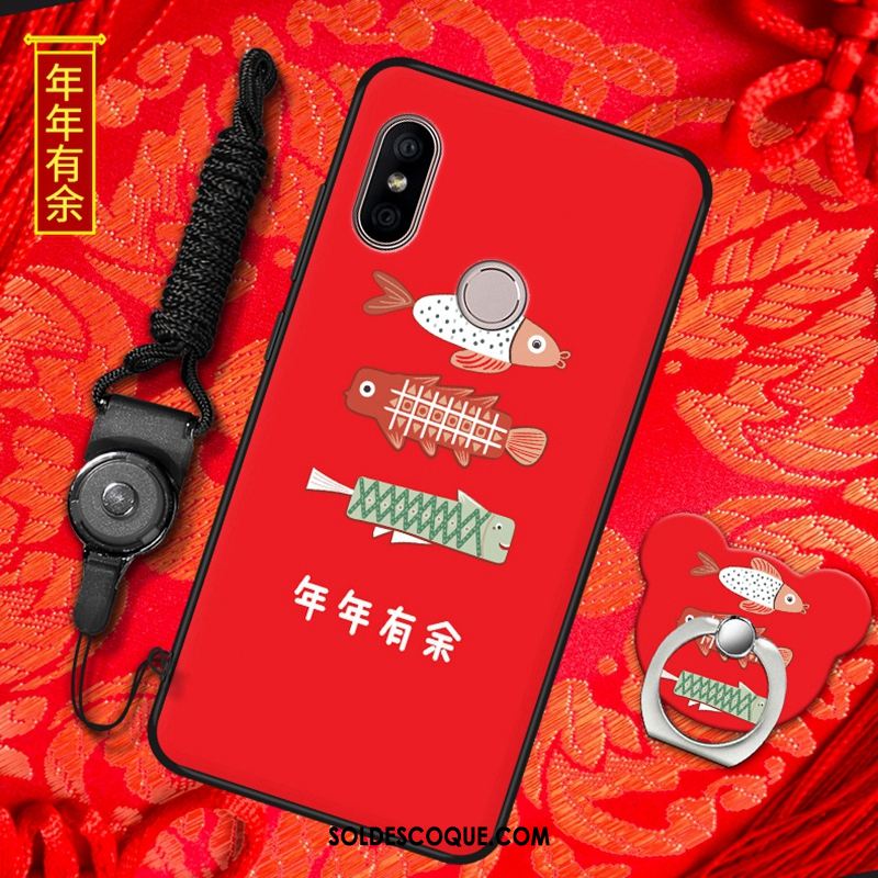 Coque Redmi Note 6 Pro Téléphone Portable Incassable Rouge Silicone Protection En Ligne