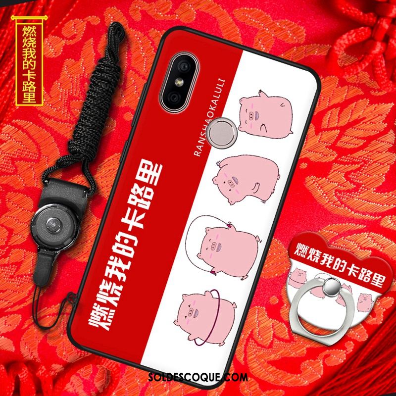 Coque Redmi Note 6 Pro Téléphone Portable Incassable Rouge Silicone Protection En Ligne