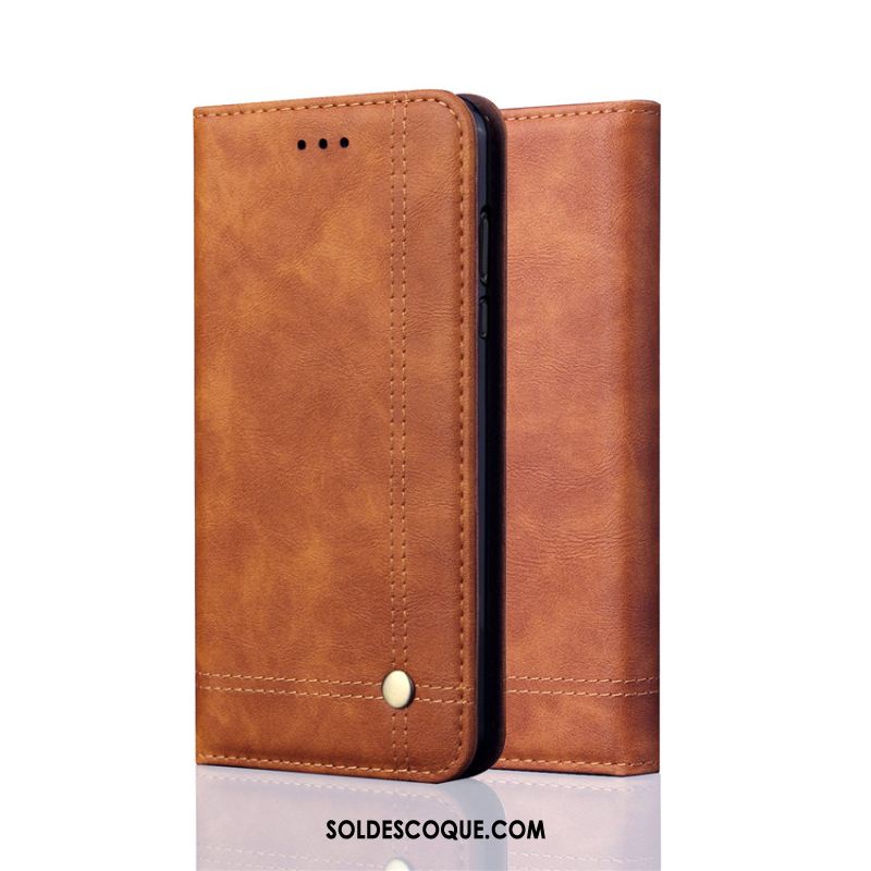 Coque Redmi Note 6 Pro Téléphone Portable Rouge Petit Marron Pas Cher