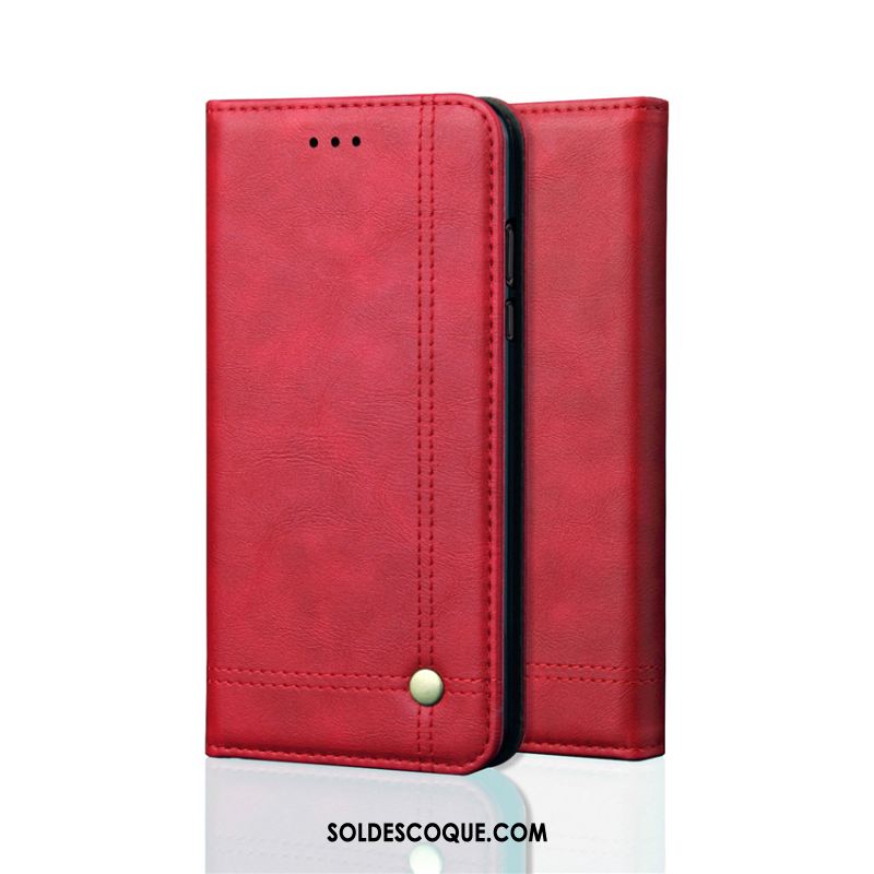 Coque Redmi Note 6 Pro Téléphone Portable Rouge Petit Marron Pas Cher