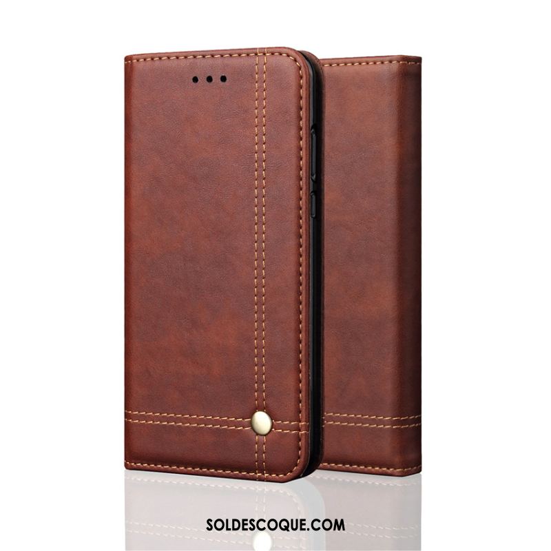 Coque Redmi Note 6 Pro Téléphone Portable Rouge Petit Marron Pas Cher