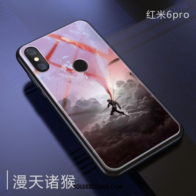Coque Redmi Note 6 Pro Téléphone Portable Verre Silicone Style Chinois Incassable Pas Cher