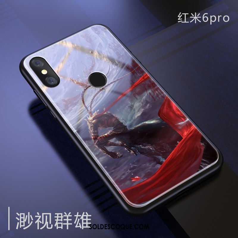 Coque Redmi Note 6 Pro Téléphone Portable Verre Silicone Style Chinois Incassable Pas Cher