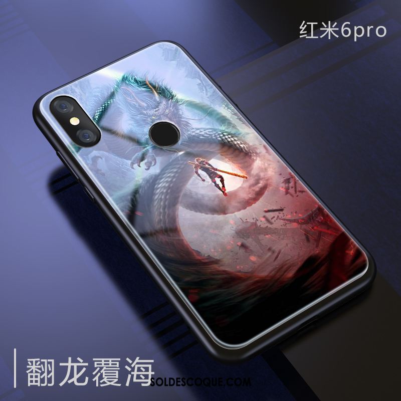 Coque Redmi Note 6 Pro Téléphone Portable Verre Silicone Style Chinois Incassable Pas Cher