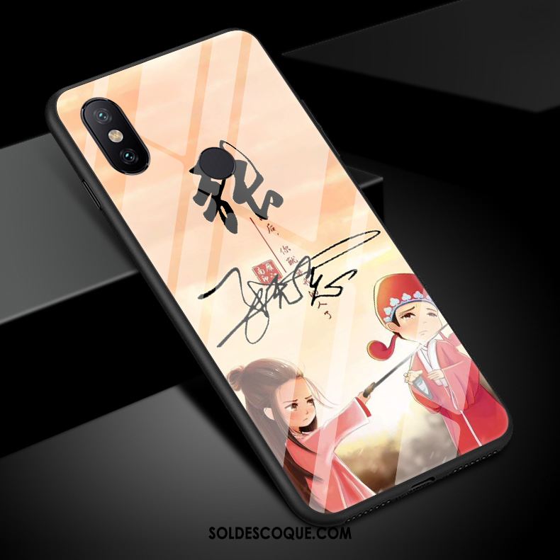 Coque Redmi Note 6 Pro Verre Rouge Étui Téléphone Portable Petit Soldes