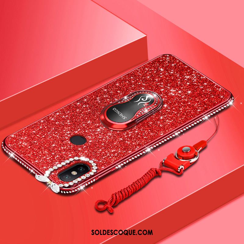 Coque Redmi Note 6 Pro Étui Rouge Téléphone Portable Créatif Fluide Doux Soldes