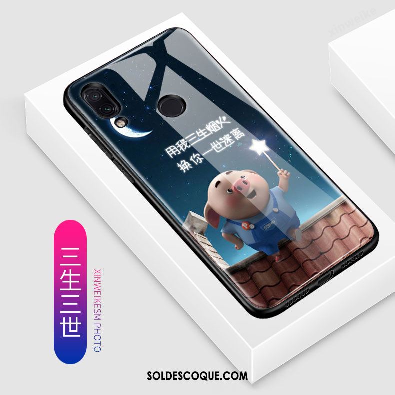 Coque Redmi Note 7 Dessin Animé Protection Délavé En Daim Charmant Tendance France