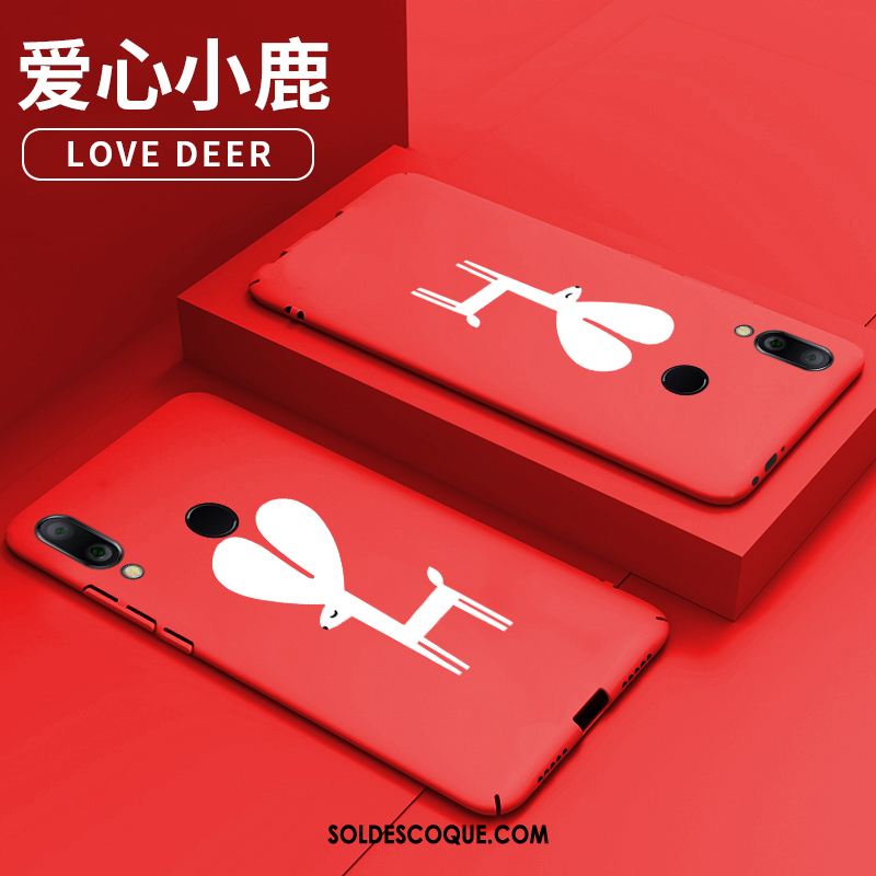 Coque Redmi Note 7 Or Net Rouge Dessin Animé Incassable Personnalité En Vente