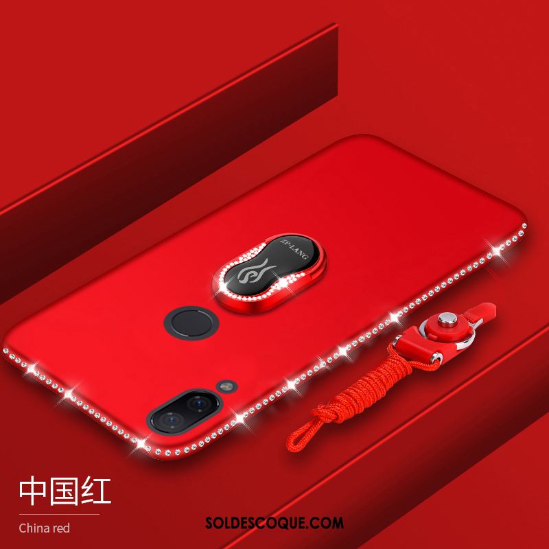 Coque Redmi Note 7 Rouge Fluide Doux Tout Compris Personnalité Violet Pas Cher