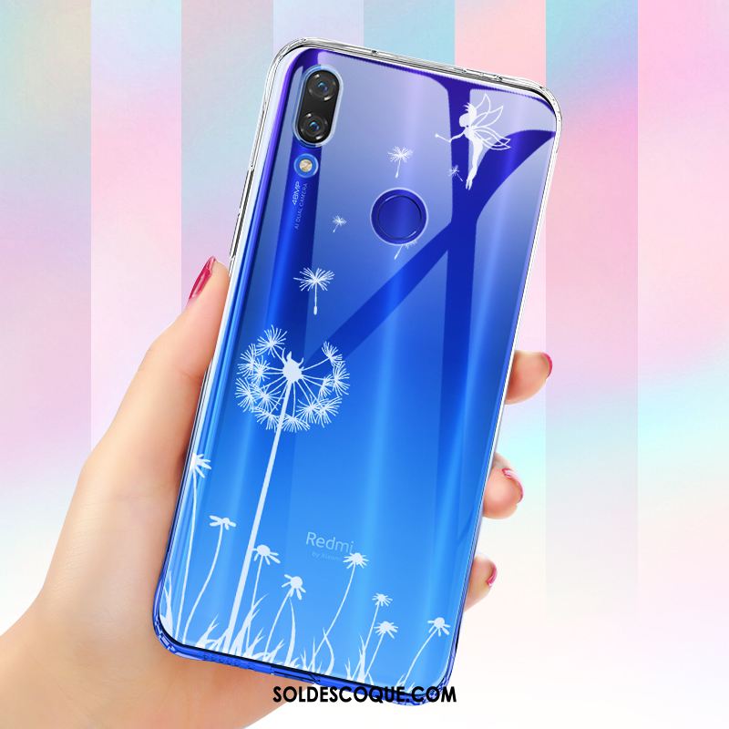 Coque Redmi Note 7 Transparent Étui Ornements Suspendus Bleu Ballon Housse France