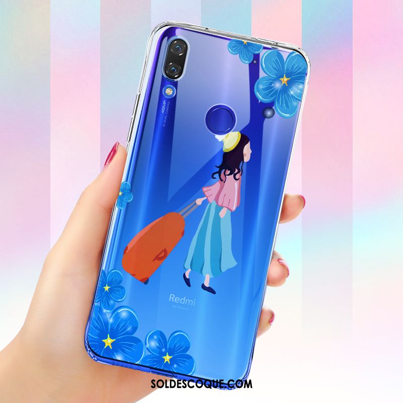 Coque Redmi Note 7 Transparent Étui Ornements Suspendus Bleu Ballon Housse France