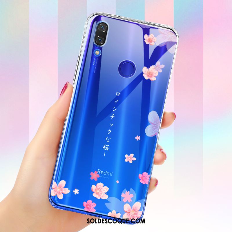 Coque Redmi Note 7 Transparent Étui Ornements Suspendus Bleu Ballon Housse France