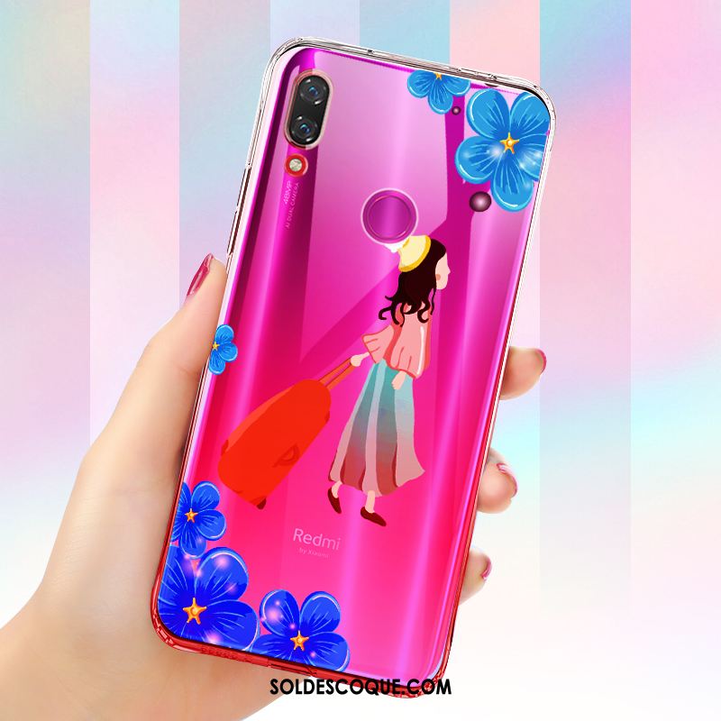 Coque Redmi Note 7 Transparent Étui Ornements Suspendus Bleu Ballon Housse France