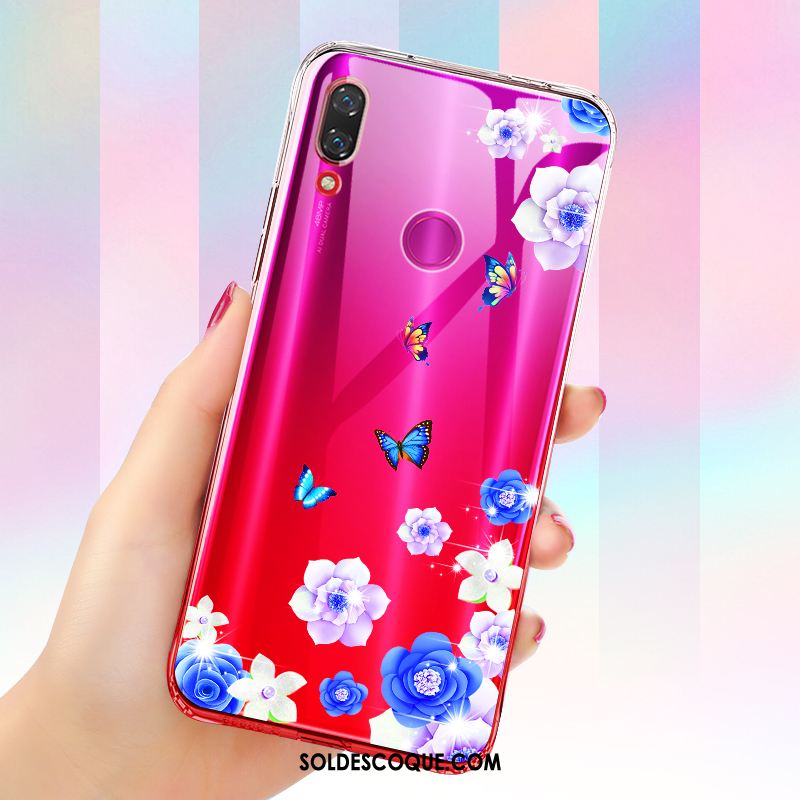 Coque Redmi Note 7 Transparent Étui Ornements Suspendus Bleu Ballon Housse France